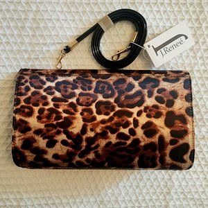 J. Renee Leopard Animal Print clutch handbag New with tags